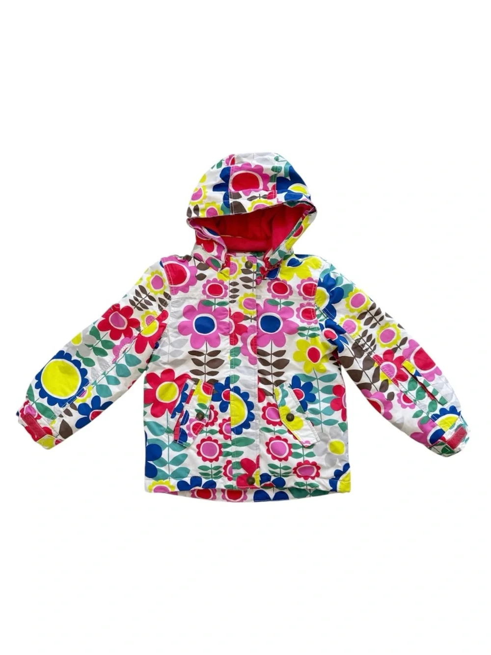 Mini Boden Floral Winter Coat Size 6/7